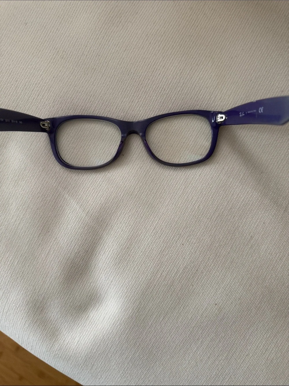 Ray-Ban Dark Brown Front with Purple Accent Inside Perscription Lenses